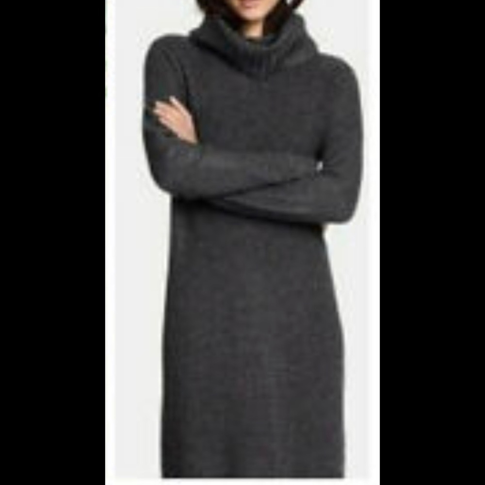Lacoste Merino Extra Fine Wool Gray Sweater Dress